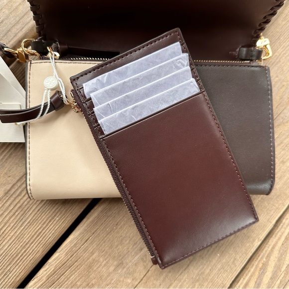 Tory Burch Thea Patchwork Python Crossbody Color Block Whipstitch Wallet Purse - Picture 9 of 14